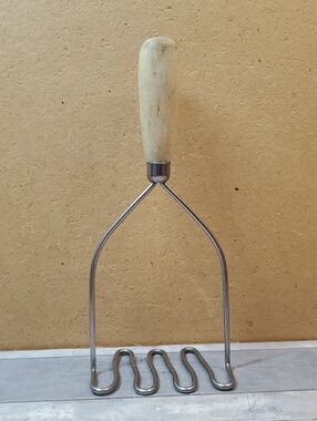 Vintage Wood-Handled Potato Masher